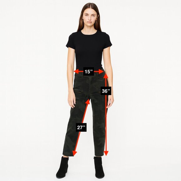 Supplies Green Skinny Camo Jeans Gold Zipper Pockets Size 6 - Picture 2 of 10